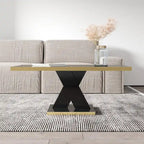 Noir/Or, Blanc/Or, Noir, Blanc – Table basse pour 1-2 personnes, design moderne, finition brillante