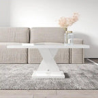Noir/Or, Blanc/Or, Noir, Blanc – Table basse pour 1-2 personnes, design moderne, finition brillante