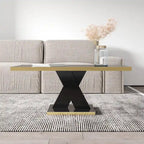 Noir/Or, Blanc/Or, Noir, Blanc – Table basse pour 1-2 personnes, design moderne, finition brillante