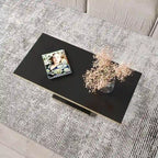 Noir/Or, Blanc/Or, Noir, Blanc – Table basse pour 1-2 personnes, design moderne, finition brillante