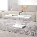 Noir/Or, Blanc/Or, Noir, Blanc – Table basse pour 1-2 personnes, design moderne, finition brillante
