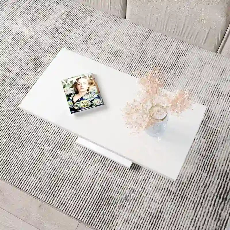 Noir/Or, Blanc/Or, Noir, Blanc – Table basse pour 1-2 personnes, design moderne, finition brillante