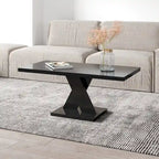 Noir/Or, Blanc/Or, Noir, Blanc – Table basse pour 1-2 personnes, design moderne, finition brillante