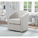 Fauteuil pivotant cylindrique 1 place, gris / beige / bleu azur / fumée