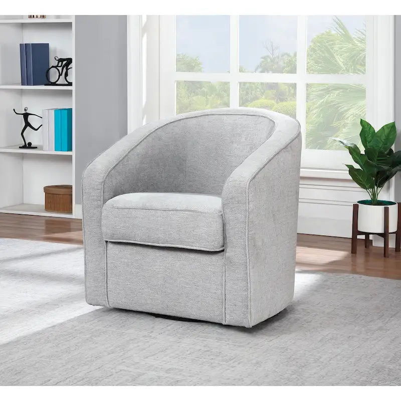 Fauteuil pivotant cylindrique 1 place, gris / beige / bleu azur / fumée
