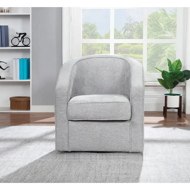 Fauteuil pivotant cylindrique 1 place, gris / beige / bleu azur / fumée