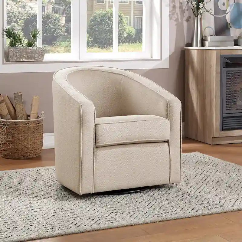 Fauteuil pivotant cylindrique 1 place, gris / beige / bleu azur / fumée