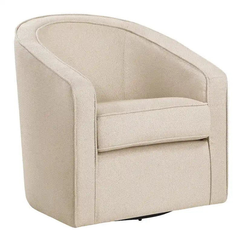 Fauteuil pivotant cylindrique 1 place, gris / beige / bleu azur / fumée