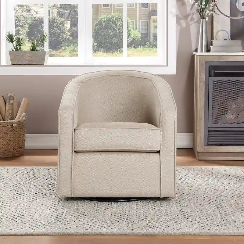 Fauteuil pivotant cylindrique 1 place, gris / beige / bleu azur / fumée
