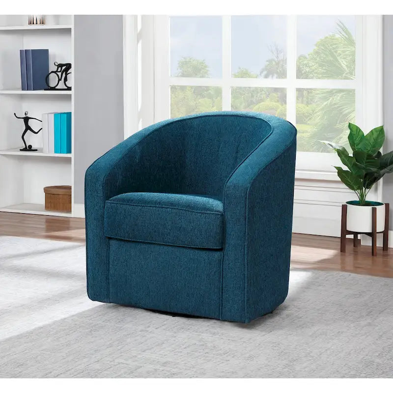 Fauteuil pivotant cylindrique 1 place, gris / beige / bleu azur / fumée