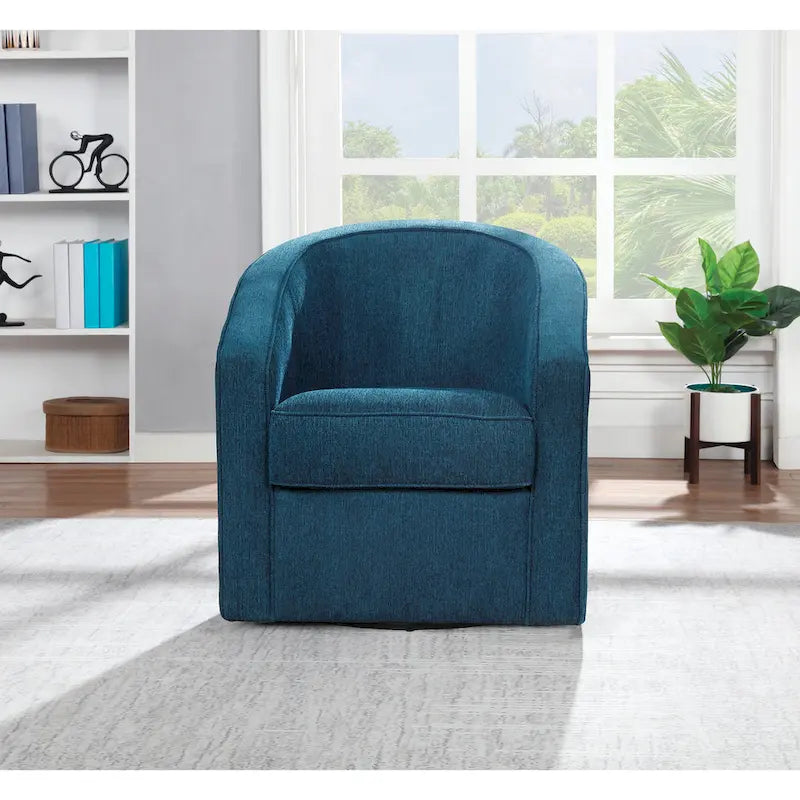 Fauteuil pivotant cylindrique 1 place, gris / beige / bleu azur / fumée