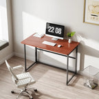 Bureau pliant marron, 109 cm, pour une personne