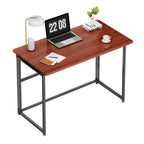 Bureau pliant marron, 109 cm, pour une personne