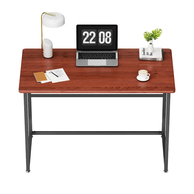 Bureau pliant marron, 109 cm, pour une personne