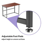 Bureau pliant marron, 109 cm, pour une personne