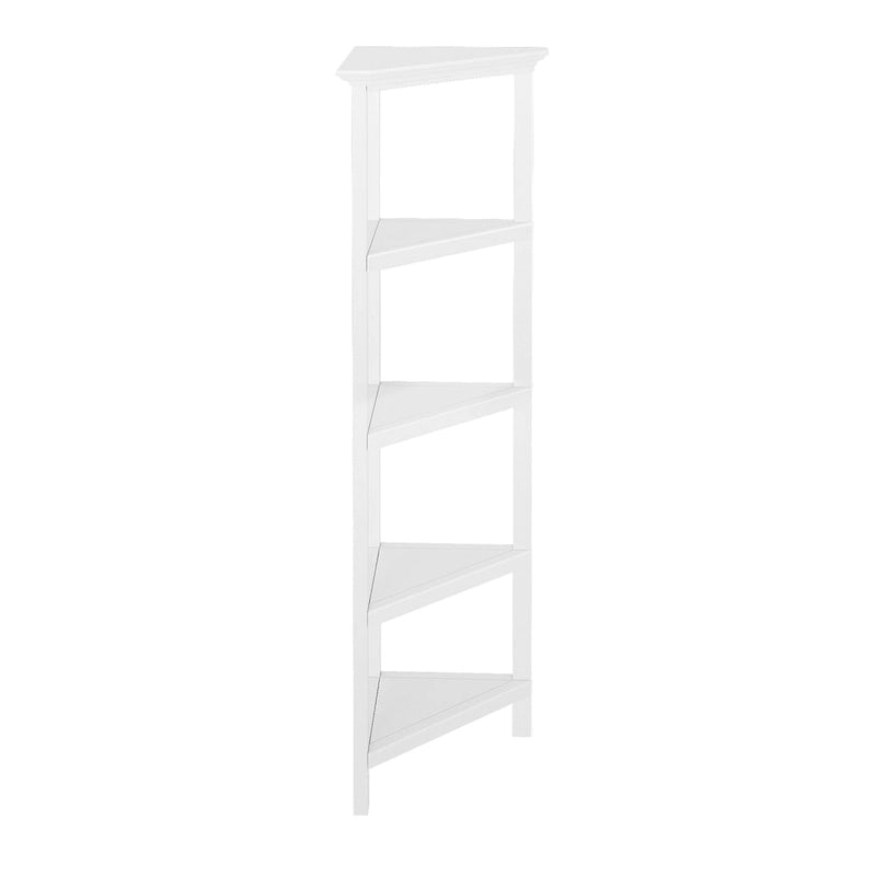 Étagère d'angle blanche à 4 niveaux, 1 personne
