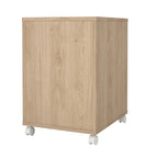 Caisson mobile 3 tiroirs Gris Mat / Noyer, assemblage 1 personne