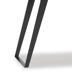 Bureau double en acacia massif, plateau plat, brun charbon / brun naturel, style industriel