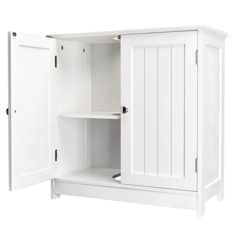 Meuble sous-lavabo de salle de bain blanc à 2 portes