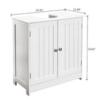 Meuble sous-lavabo de salle de bain blanc à 2 portes
