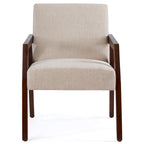 Fauteuil d'appoint Mid-Century (Blanc/Bleu/Marron) — Lot de 2, pour 1 personne