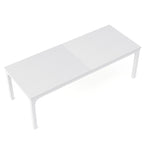Bureau industriel pour 2 personnes, marron/blanc/noir, pieds en métal, double poste de travail