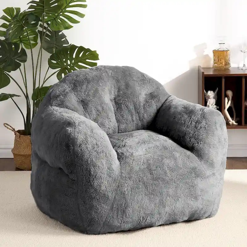 Fauteuil poire pour adultes et enfants – Gris foncé / Rose / Gris clair / Beige