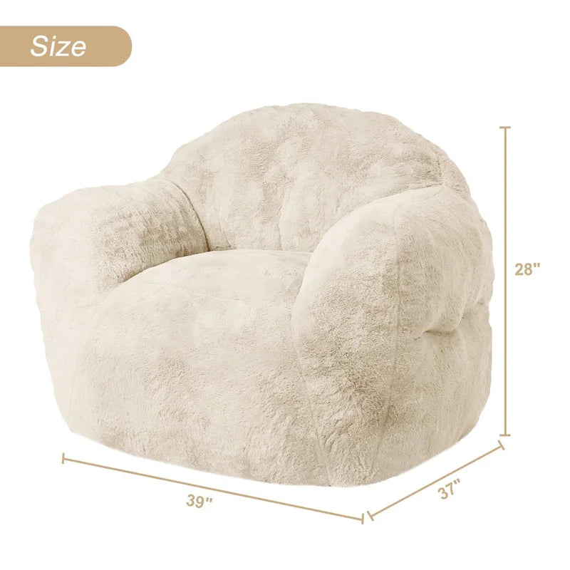 Fauteuil poire pour adultes et enfants – Gris foncé / Rose / Gris clair / Beige