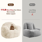 Fauteuil poire pour adultes et enfants – Gris foncé / Rose / Gris clair / Beige