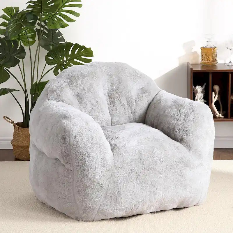 Fauteuil poire pour adultes et enfants – Gris foncé / Rose / Gris clair / Beige