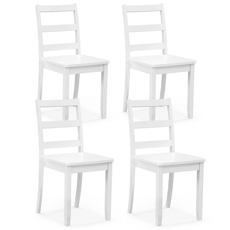 Ensemble de salle à manger rectangulaire 5 pièces blanc et marron pour 4 personnes