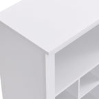 Meuble à chaussures haut Noir/Blanc/Marron Rustique – 30 casiers, convient aux foyers de 1 à 4 personnes