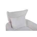 Fauteuil pivotant à 360°, style Mid-century, une place — Beige / Rose / Bleu / Blanc