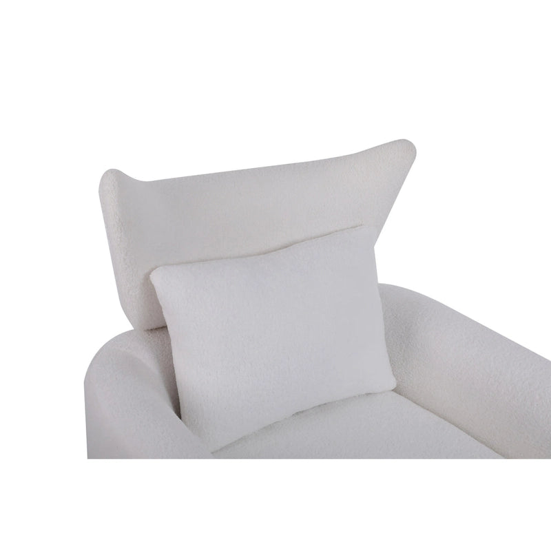 Fauteuil pivotant à 360°, style Mid-century, une place — Beige / Rose / Bleu / Blanc
