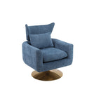 Fauteuil pivotant à 360°, style Mid-century, une place — Beige / Rose / Bleu / Blanc