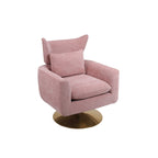 Fauteuil pivotant à 360°, style Mid-century, une place — Beige / Rose / Bleu / Blanc