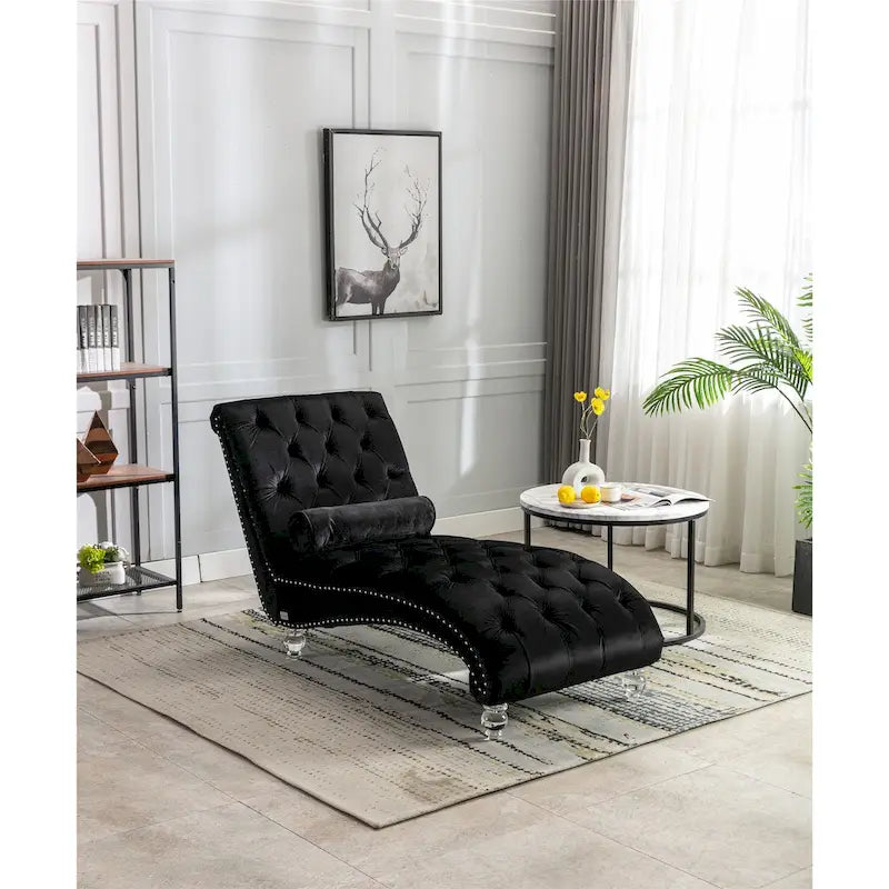 Chauffeuse en velours en forme de tonneau avec pieds en acrylique, une place, pour salon