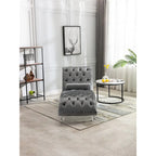 Chauffeuse en velours en forme de tonneau avec pieds en acrylique, une place, pour salon