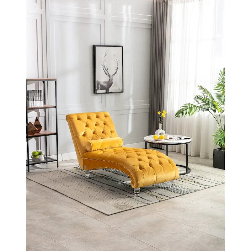Chauffeuse en velours en forme de tonneau avec pieds en acrylique, une place, pour salon