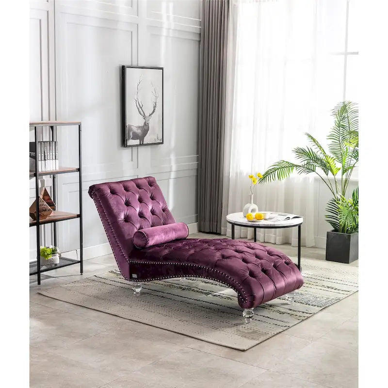Chauffeuse en velours en forme de tonneau avec pieds en acrylique, une place, pour salon