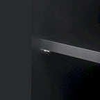 Meuble TV incurvé noir/blanc avec 4 tiroirs et placard, compatible avec les téléviseurs jusqu'à 80"