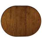 Table à manger ronde sur pied en châtaignier chaud avec rallonge – 6 places, placage en aulne