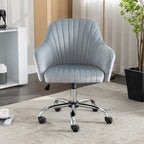 Fauteuil de bureau pivotant capitonné en velours – Hauteur réglable, 1 personne