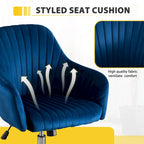 Fauteuil de bureau pivotant capitonné en velours – Hauteur réglable, 1 personne