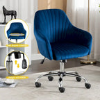 Fauteuil de bureau pivotant capitonné en velours – Hauteur réglable, 1 personne