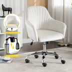 Fauteuil de bureau pivotant capitonné en velours – Hauteur réglable, 1 personne