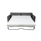 Canapé-lit convertible en similicuir gris/marron, 3 places