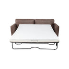 Canapé-lit convertible en similicuir gris/marron, 3 places