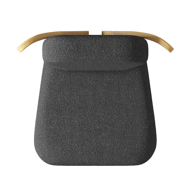 Chaise de salle à manger à dossier haut en tissu Teddy, coloris orange/beige/noir/blanc, avec pieds en bois – Lot de 2