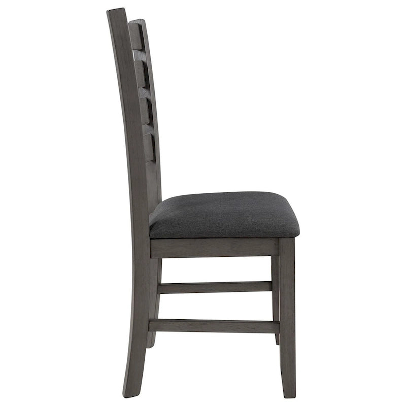 Ensemble de salle à manger rustique gris 6 personnes avec banc